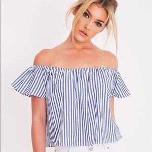 Striped Off Shoulder Top